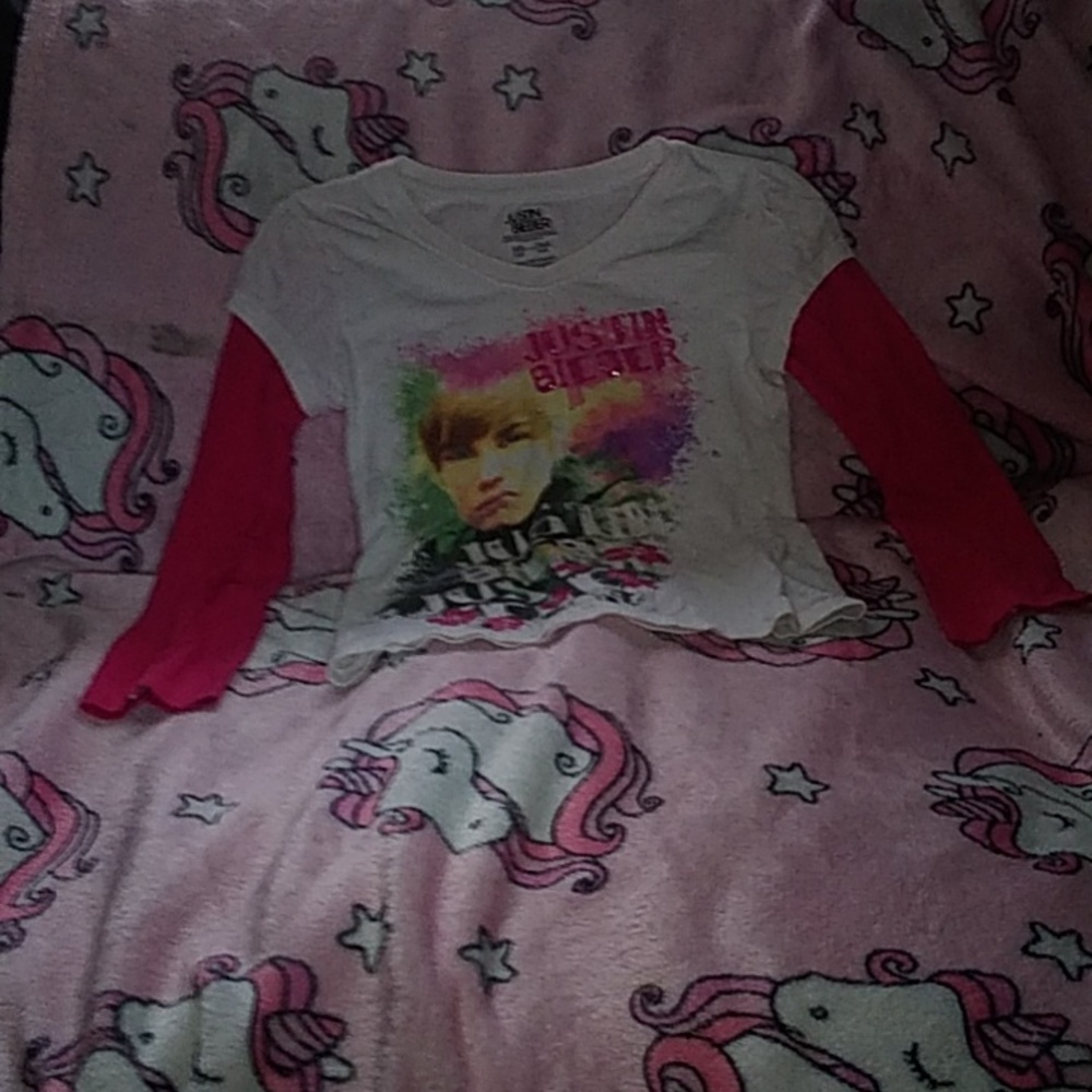 Girls Justin Bieber Shirt Size 6-6X
